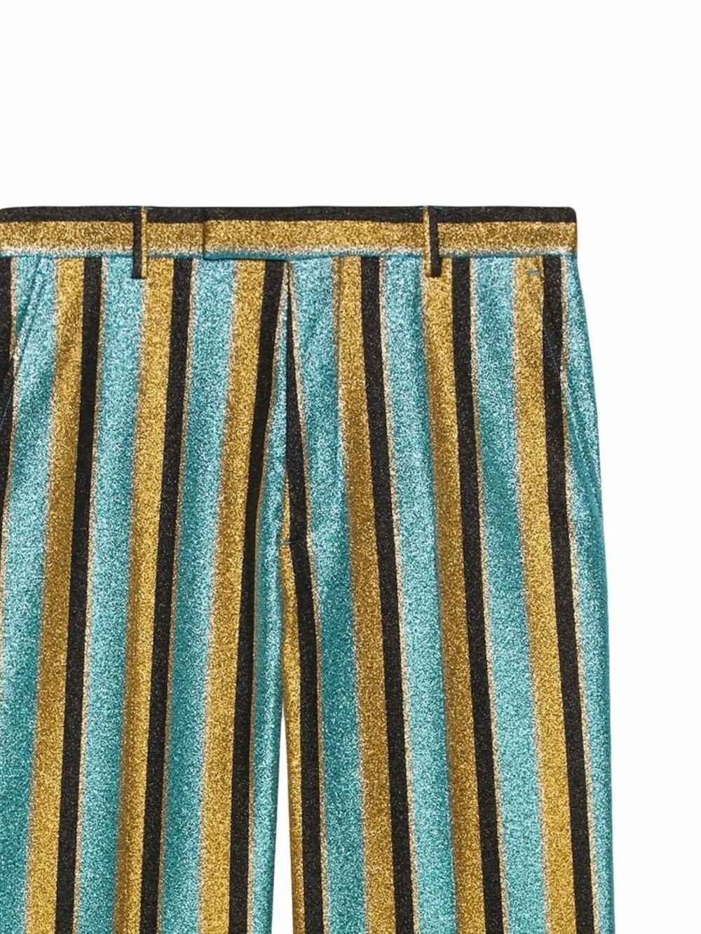 GUCCI glitter stripe-print trousers
